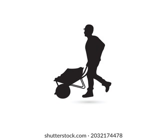 Arbeiterruder-Symbol auf weißem Hintergrund