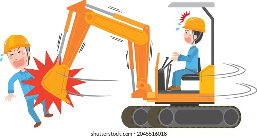 A worker who drives a shovel car and hits a person