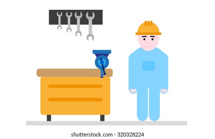 worker at workshop