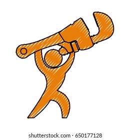 Worker with wrench pictogram