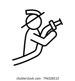 worker,firefighters,hydrant icon, vector illustration, black sign on isolated background