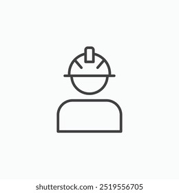 Workerline in Thin line black color. flat simple vector symbols illustration.