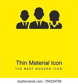 Workers bright yellow material minimal icon or logo design