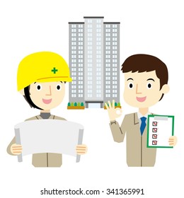 Workers to confirm at a construction site