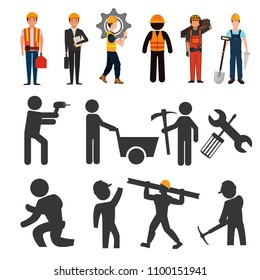 Workers for construction buildings