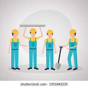 workers construction equipment