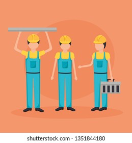 workers construction equipment