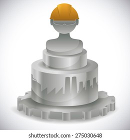 Workers design over white background, vector illustration.