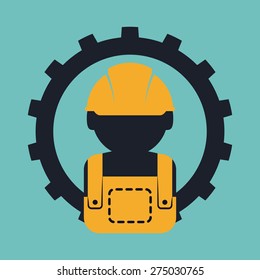 Workers design over white background, vector illustration.