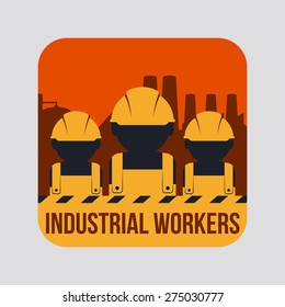 Workers design over white background, vector illustration.