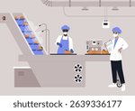 Workers diligently prepares food processing oranges in a modern facility, focusing on quality control and efficient sorting for optimal freshness and flavor enhancement