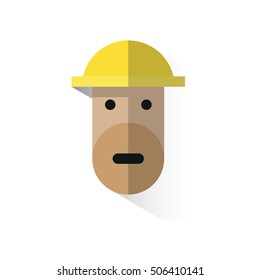 worker's face icon with helmet