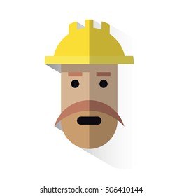 worker's face icon with helmet