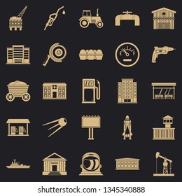 Workers in the factory icons set. Simple set of 25 workers in the factory vector icons for web for any design