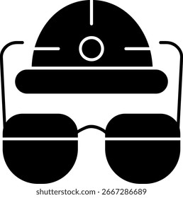 Worker Helm Glyph Vektor Icon Design