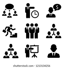 workers icon set vector