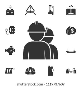 Workers icon. Simple element illustration. Workers symbol design from Petrol collection set. Can be used for web and mobile on white background