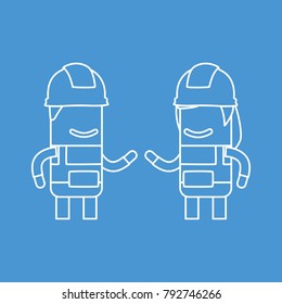 Workers icon, vector illustration design. Construction characters collection.