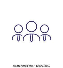 Workers line icon. Person, tie, costume. Career concept. Vector illustration can be used for topics like work, job, office 