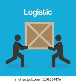 workers logistic service silhouette