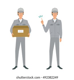 Workers look illustration