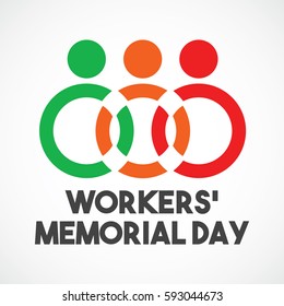 Worker's Memorial Day Logo Vector Template