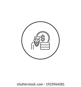 workers outline icon isolated in background