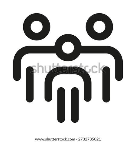 Workers Professional Modern Line Icon. Minimal and unique business symbol representing employees teamwork labor profession and workforce concept
