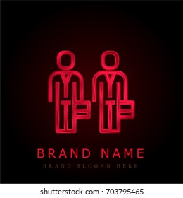 Workers red chromium metallic logo