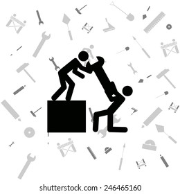 workers running a big wrench