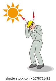 Workers with symptoms of heat stroke