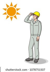 Workers with symptoms of heat stroke