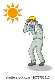 Workers With Symptoms Of Heat Stroke