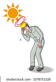 Workers with symptoms of heat stroke