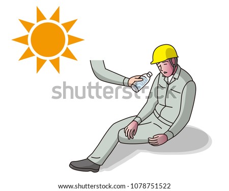 Workers with symptoms of heat stroke