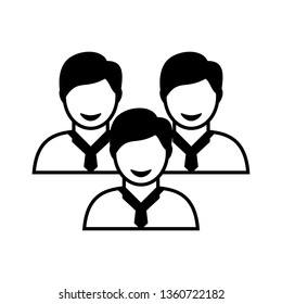 Workers team icon vector in modern flat style for web