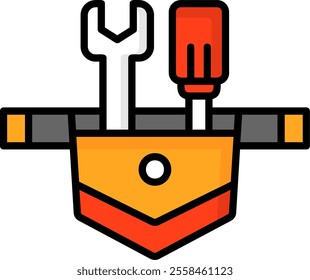 Workers Toolbelt Filled Style Icon Design