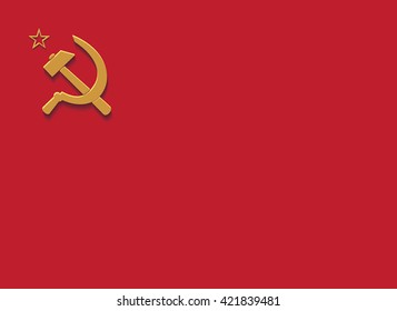 Workers unite hammer and sickle and star.Vector illustration.
