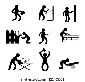 Workers in various situations