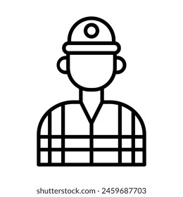 Workers Vector Line Icon Design