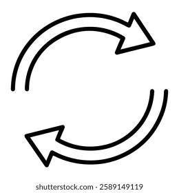 Workflow Arrow Loop Symbol for Business Efficiency, Process Optimization, and Automation