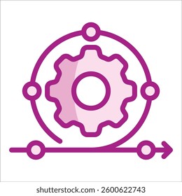 Workflow Automation Icon Element For Design