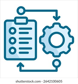 Workflow Automation Icon Element For Design