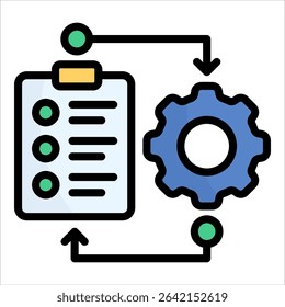 Workflow Automation Icon Element For Design