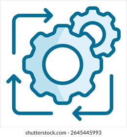 Workflow Automation Icon Element For Design