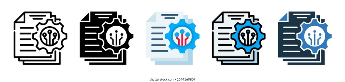 Workflow Automation Icon Multiple Style Vector Illustration