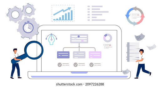 Workflow Automation Workforce Organization And Management Business Growth Ways Abstract Concept Vector Illustration Project Leadership Waterfall And Agile Development Team Productivity Software