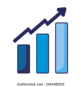 Workflow bars design, Infographic data information business analytics and visual presentation theme Vector illustration