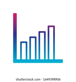 Workflow bars gradient line style icon design, Infographic data information business analytics and visual presentation theme Vector illustration