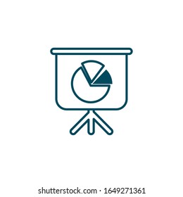 Workflow board line style icon design, Infographic data information business analytics and visual presentation theme Vector illustration